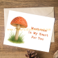 Mushroom in my heart greeting card front cover