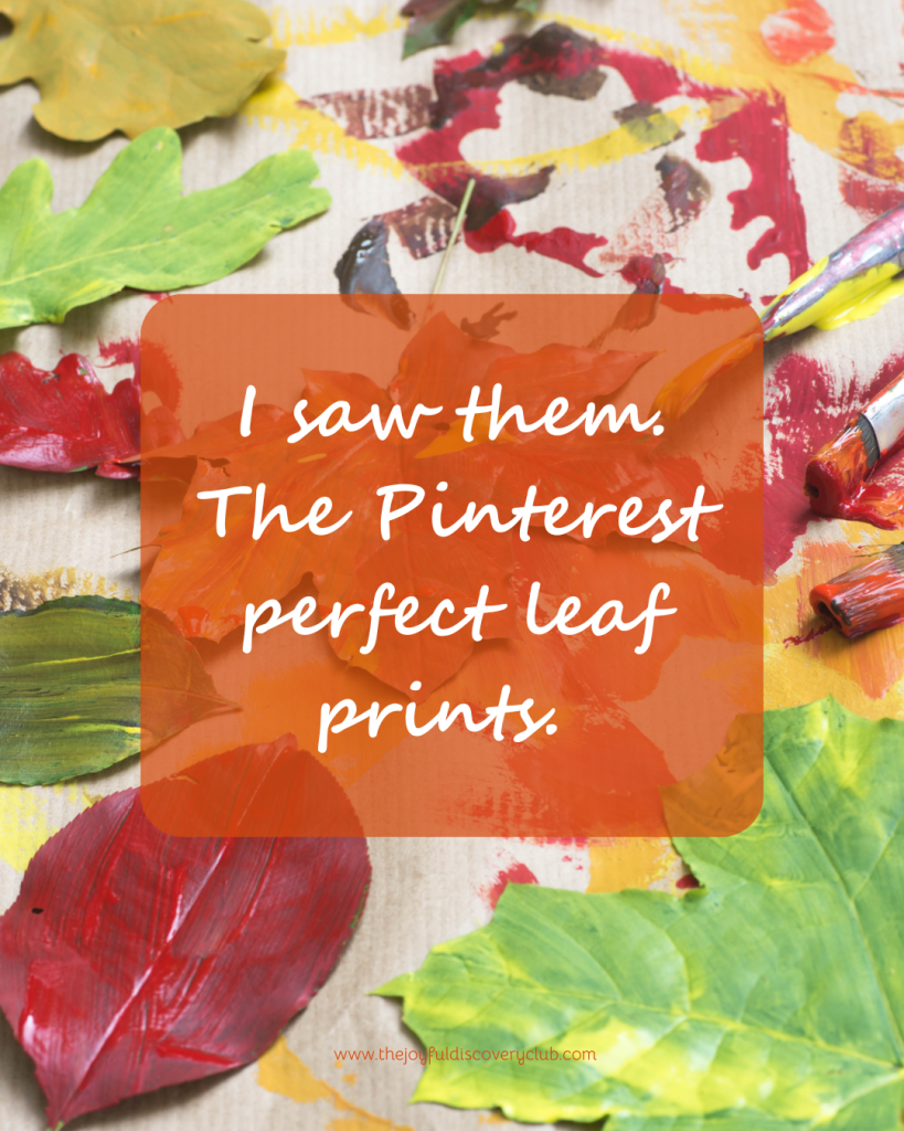 Autumn crafts leaf prints